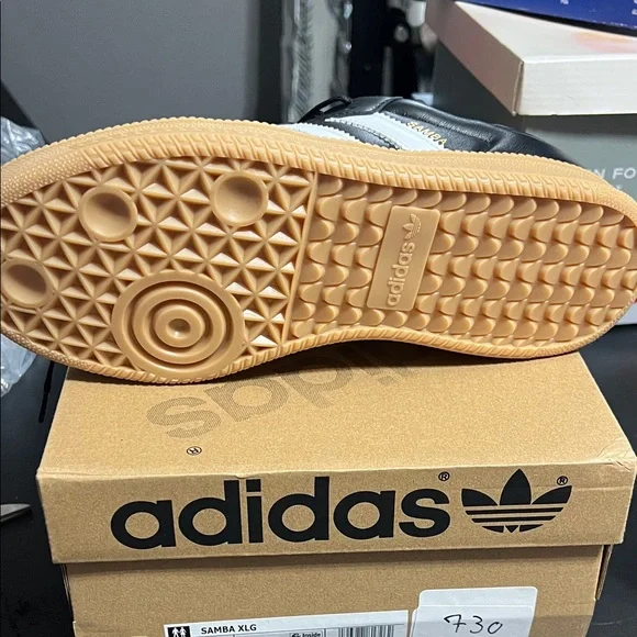 Adidas womens Samba XLG Black White Sneakers - Picture 3 of 3